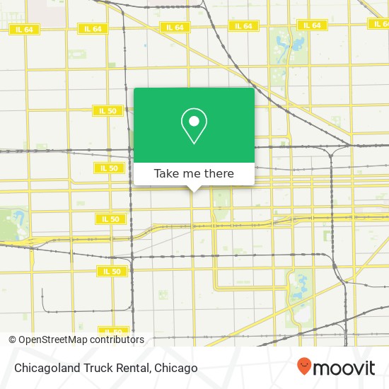 Mapa de Chicagoland Truck Rental