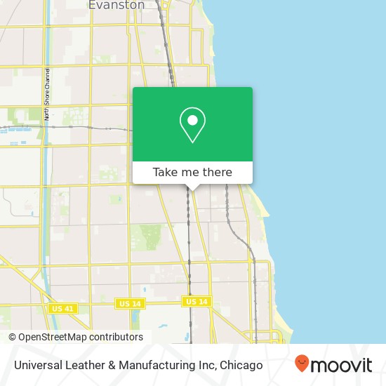 Mapa de Universal Leather & Manufacturing Inc