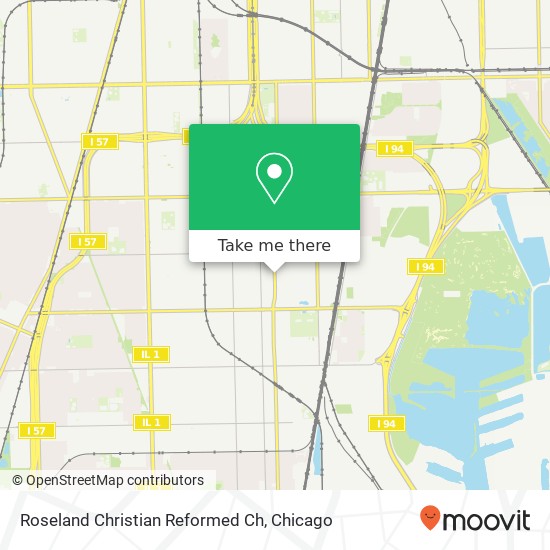 Roseland Christian Reformed Ch map