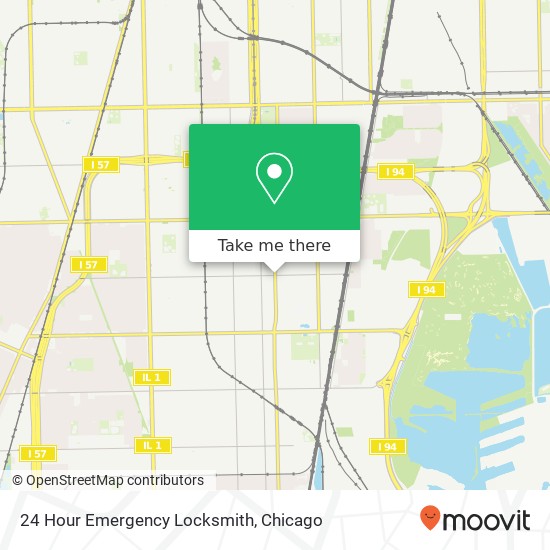 24 Hour Emergency Locksmith map