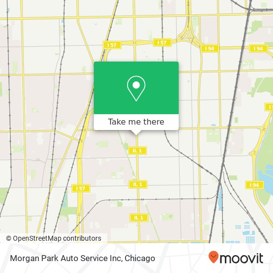 Mapa de Morgan Park Auto Service Inc