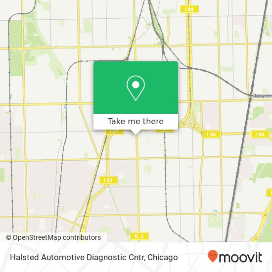 Mapa de Halsted Automotive Diagnostic Cntr