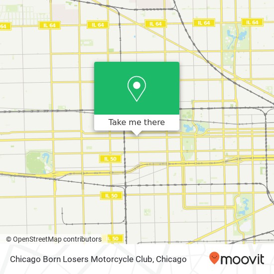 Chicago Born Losers Motorcycle Club map