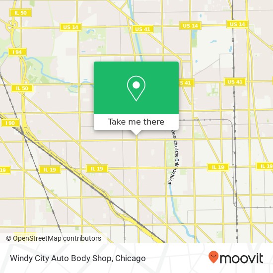 Mapa de Windy City Auto Body Shop