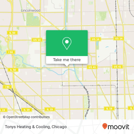 Mapa de Tonys Heating & Cooling
