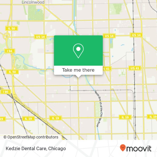 Mapa de Kedzie Dental Care