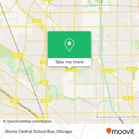 Mapa de Illionis Central School Bus