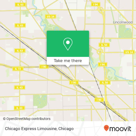 Mapa de Chicago Express Limousine