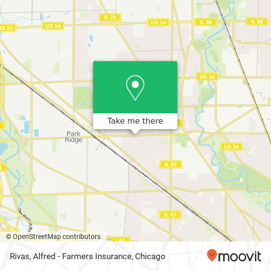 Rivas, Alfred - Farmers Insurance map