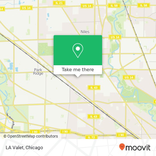 LA Valet map