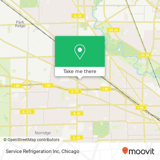 Service Refrigeration Inc map