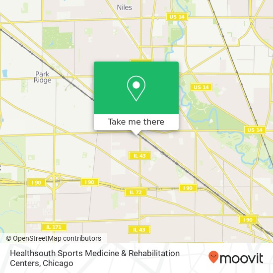 Healthsouth Sports Medicine & Rehabilitation Centers map