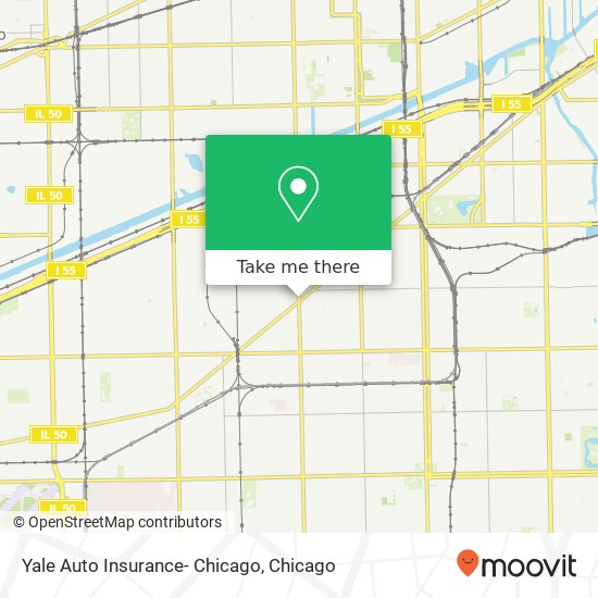 Mapa de Yale Auto Insurance- Chicago