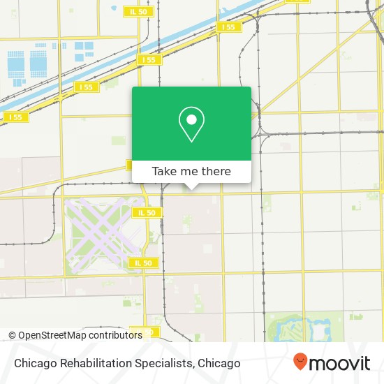 Mapa de Chicago Rehabilitation Specialists