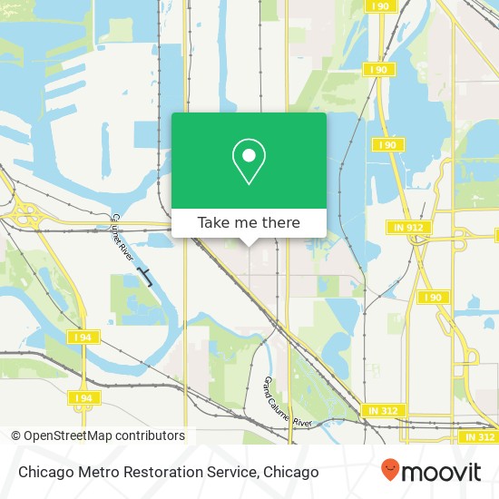 Chicago Metro Restoration Service map