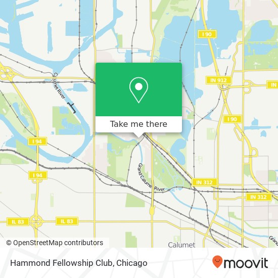 Hammond Fellowship Club map