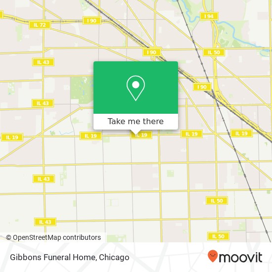 Gibbons Funeral Home map