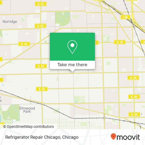 Refrigerator Repair Chicago map