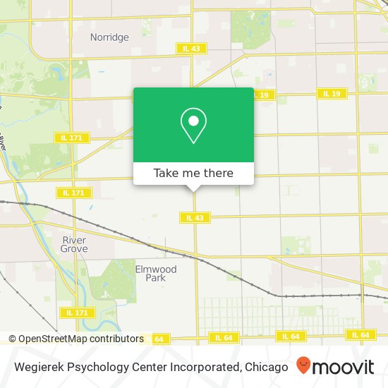 Mapa de Wegierek Psychology Center Incorporated