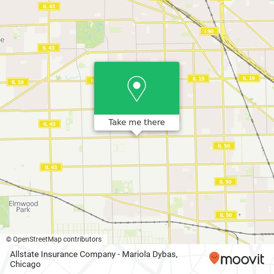 Allstate Insurance Company - Mariola Dybas map