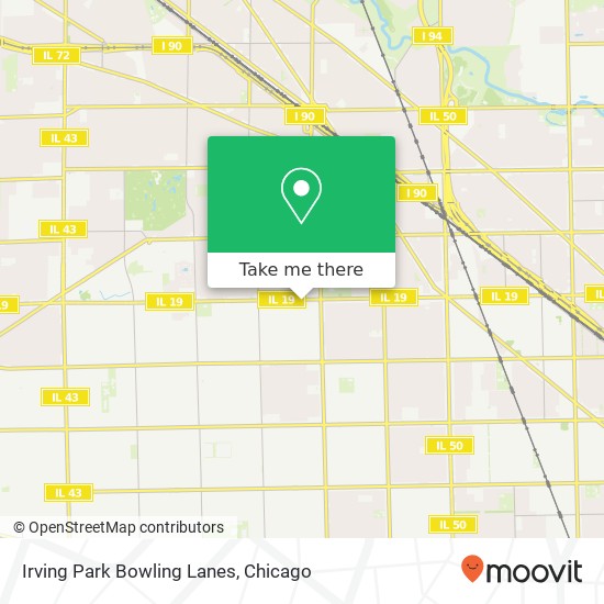 Mapa de Irving Park Bowling Lanes