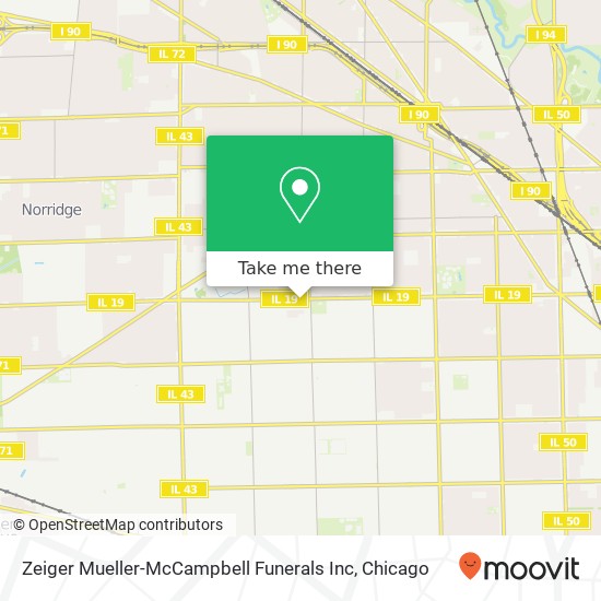 Mapa de Zeiger Mueller-McCampbell Funerals Inc