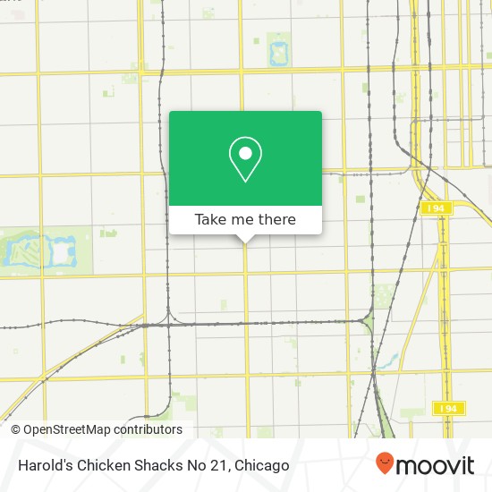 Harold's Chicken Shacks No 21 map