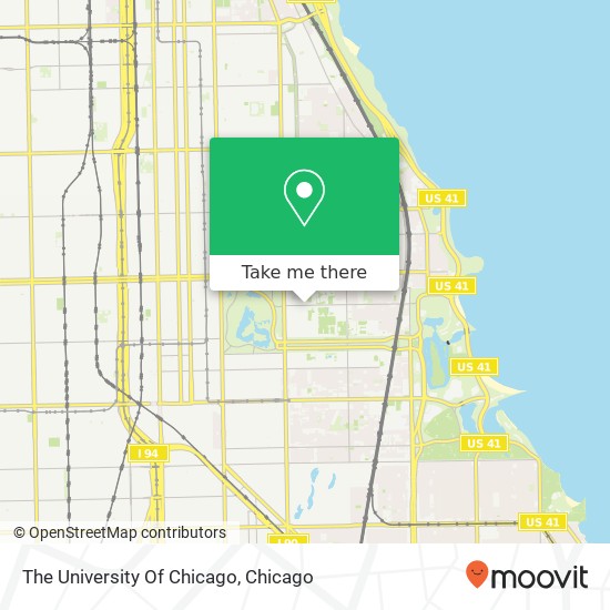 The University Of Chicago map