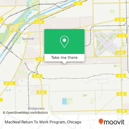 MacNeal Return To Work Program map