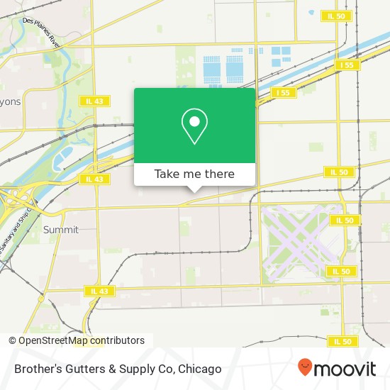 Mapa de Brother's Gutters & Supply Co