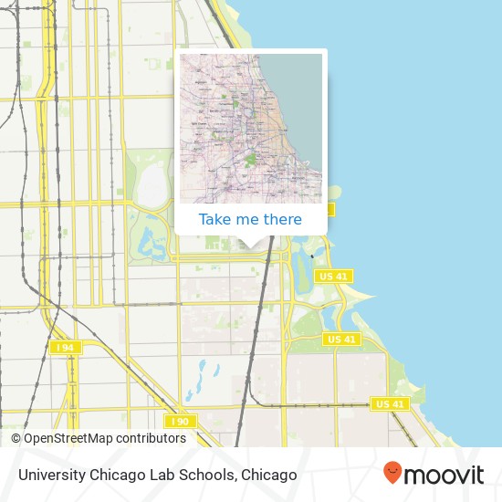 University Chicago Lab Schools map