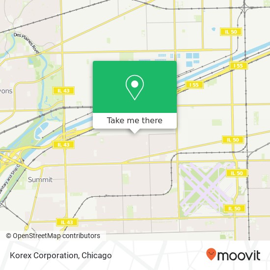 Korex Corporation map