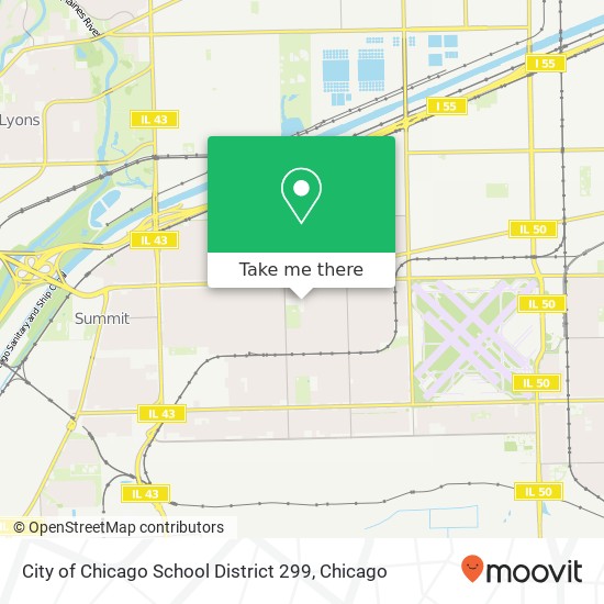 Mapa de City of Chicago School District 299