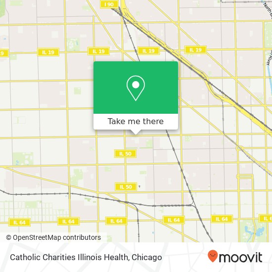 Catholic Charities Illinois Health map
