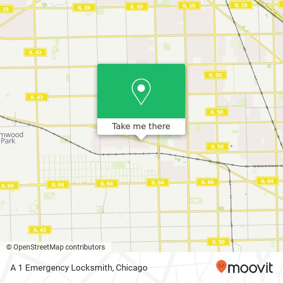 A 1 Emergency Locksmith map