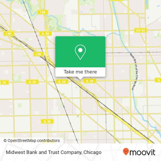 Mapa de Midwest Bank and Trust Company