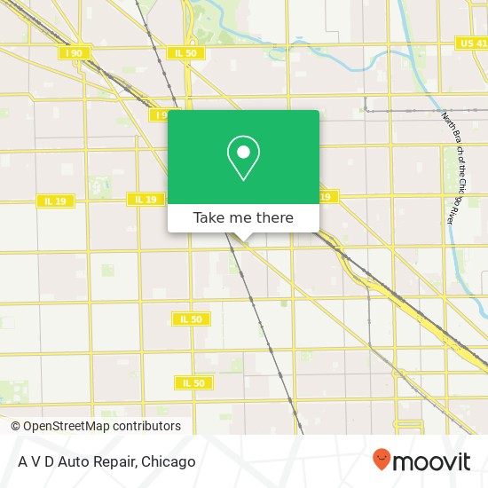 A V D Auto Repair map