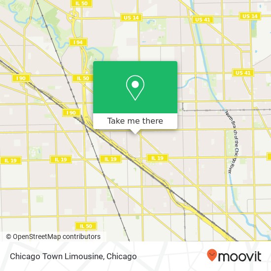 Chicago Town Limousine map