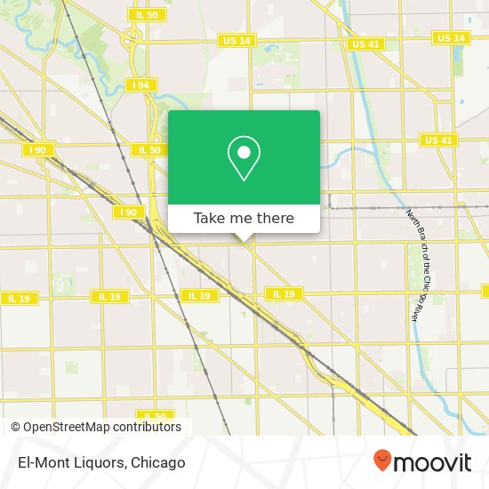 El-Mont Liquors map