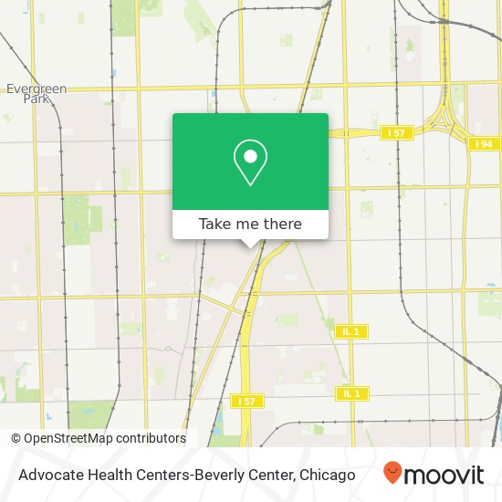 Mapa de Advocate Health Centers-Beverly Center