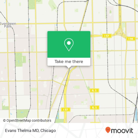 Evans Thelma MD map