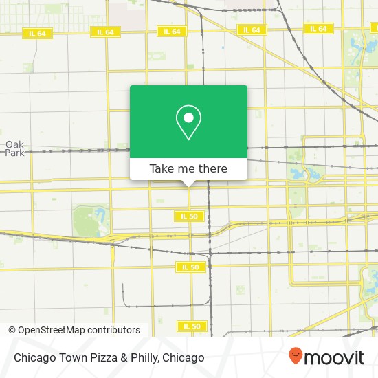 Chicago Town Pizza & Philly map