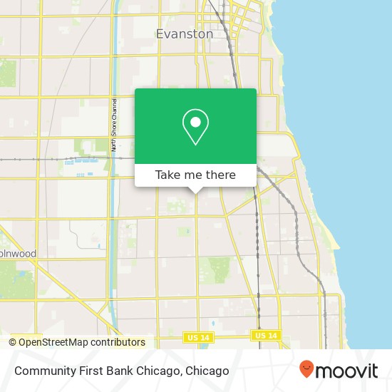 Mapa de Community First Bank Chicago