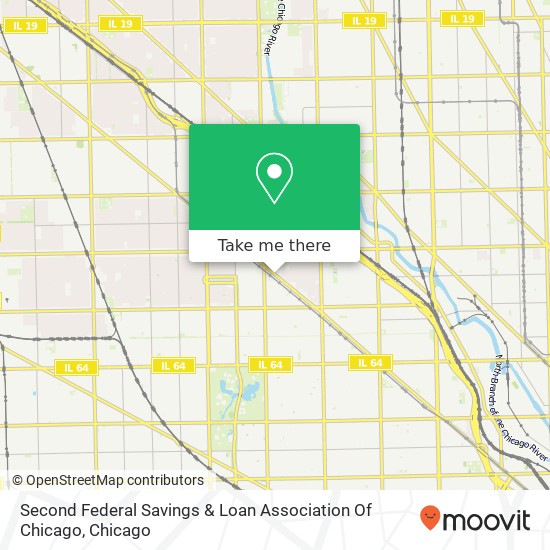 Second Federal Savings & Loan Association Of Chicago map