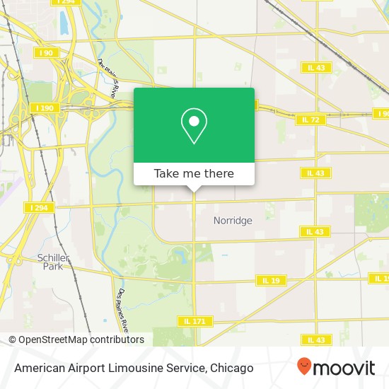 Mapa de American Airport Limousine Service