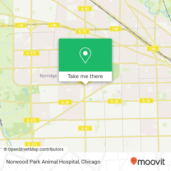 Mapa de Norwood Park Animal Hospital