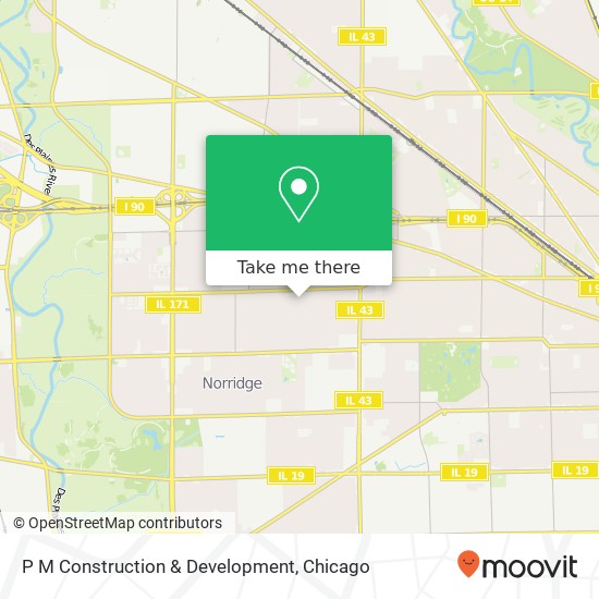 P M Construction & Development map