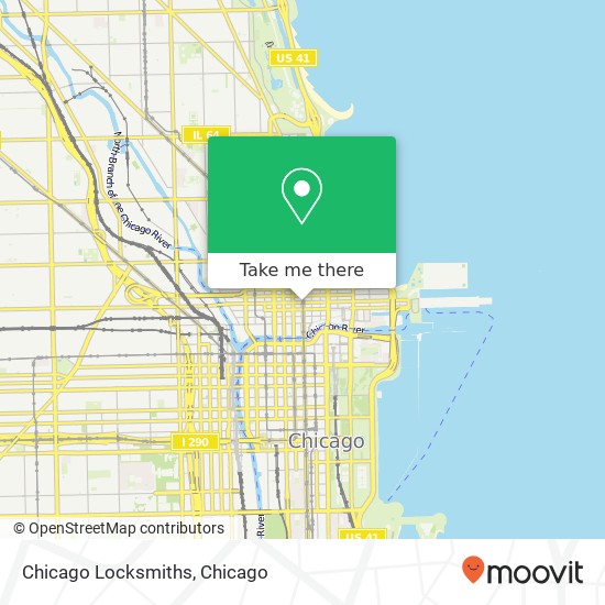 Chicago Locksmiths map