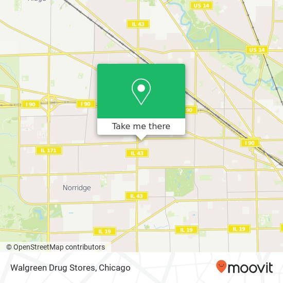 Mapa de Walgreen Drug Stores