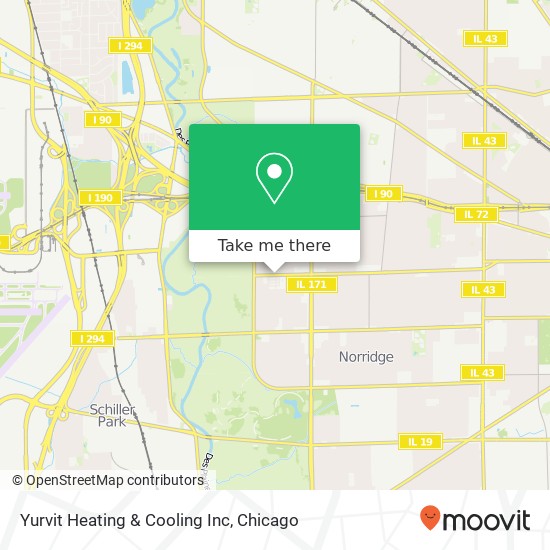 Yurvit Heating & Cooling Inc map